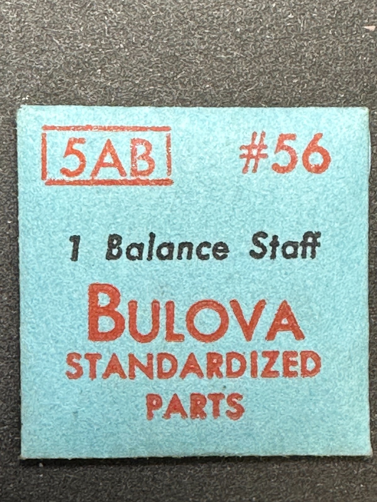 Bulova Factory Bulova 5AB Balance Staff #56 Standardized Parts Watch Repair 22