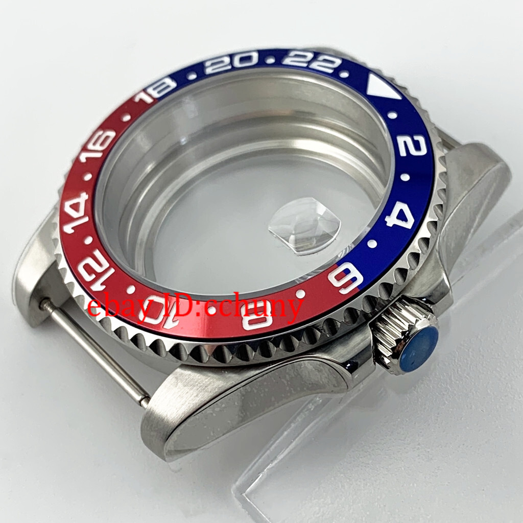 40mm Watch Case Titanium Bezel Sapphire Fit NH34 NH35 NH36 ETA 2824 MIYOTA 8215