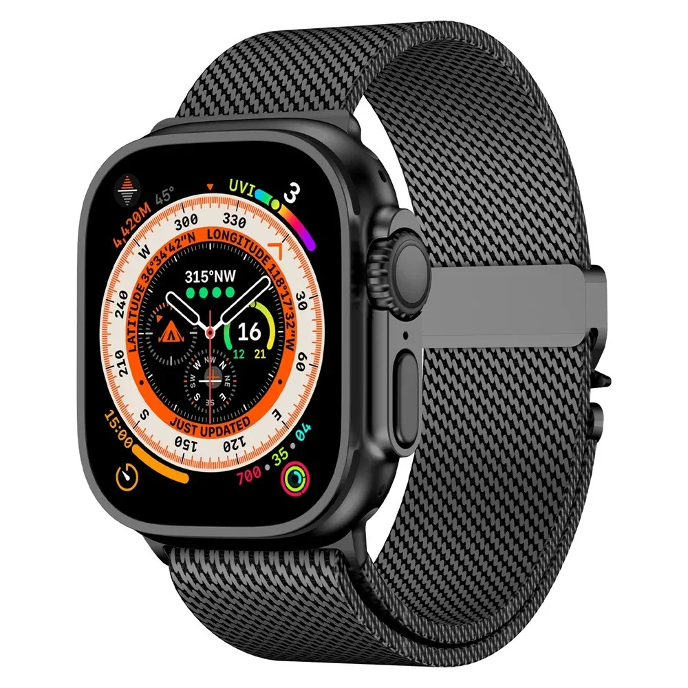 Titanium Milanese Loop Band for Apple Watch Ultra 49mm 45 44 42mm S10 9 8 7 6 SE