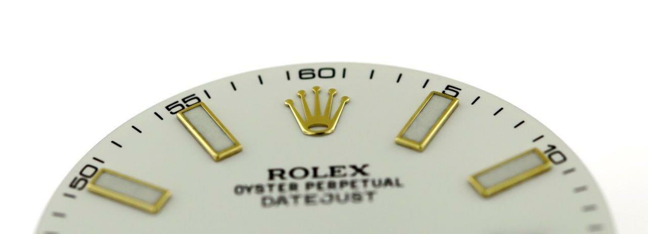 Original Men Rolex Datejust II 41mm 116303 116333 Gloss White Stick 2/Tone #N36