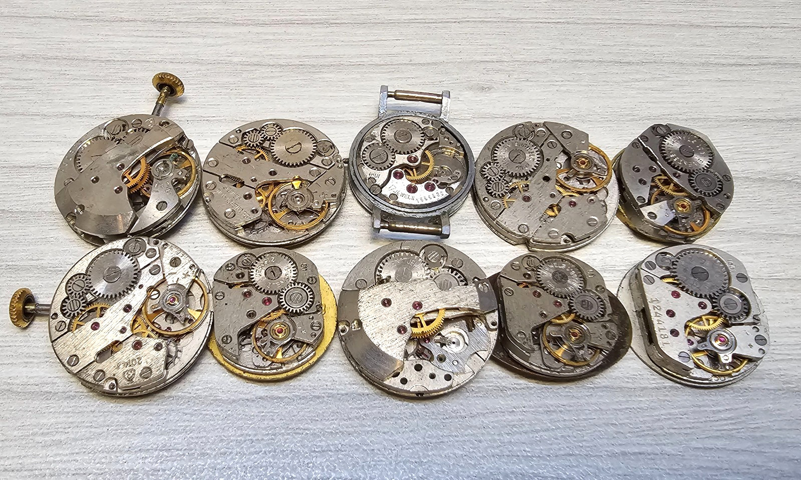 Soviet Vintage Movement Slava Zaria Chaika USSR Mechanisms Watch parts Steampunk