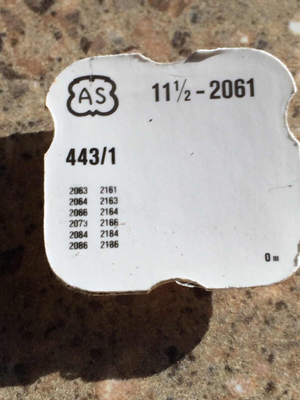 AS 2061 Setting Lever In Pack New Swiss made 433/1 free post