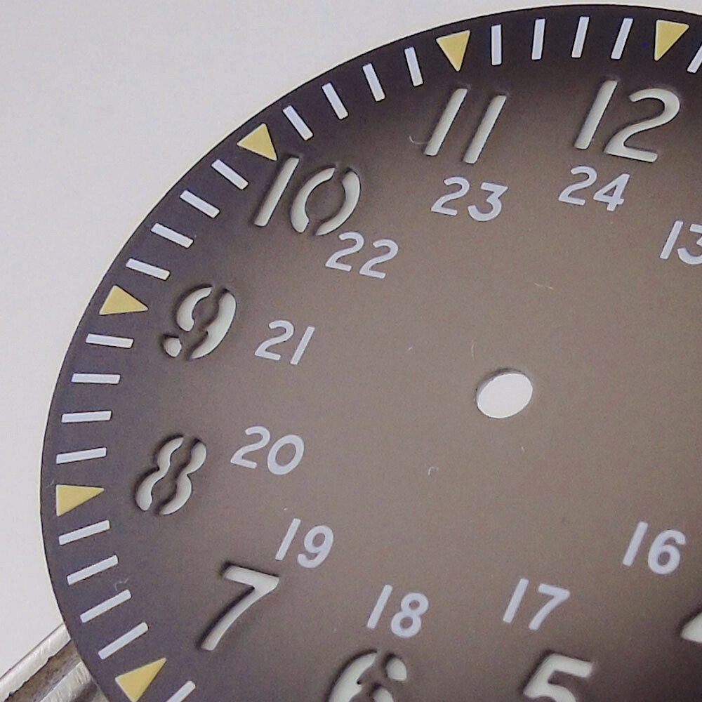 33.5mm Black Red Blue Dial Luminous Mark Fit Vintage Pilot NH35 NH36 Movement
