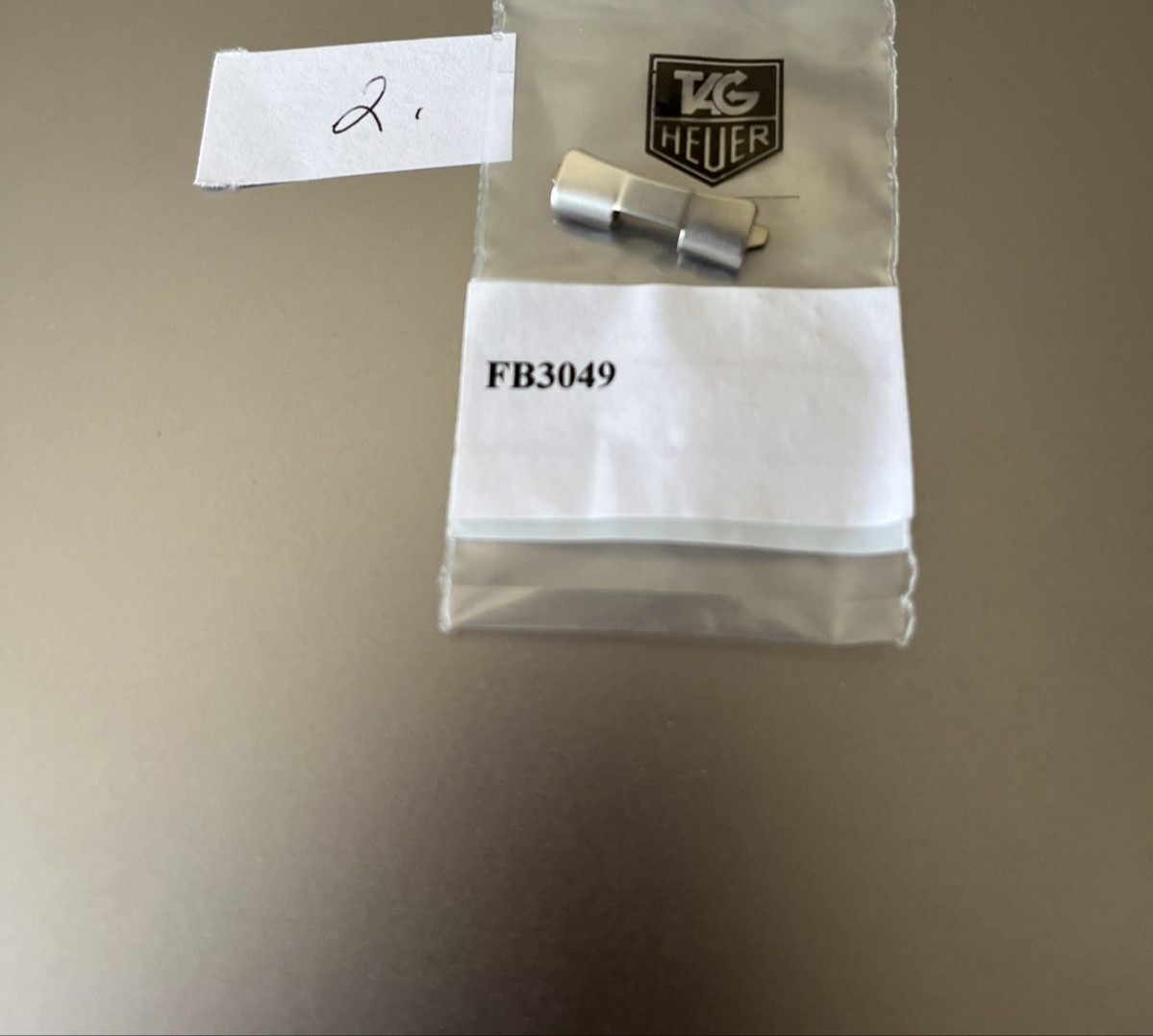 TAG Heuer Watch Bracelet END PIECE Link 18 mm FB3049 Matte Silver S/S AUTHENTIC
