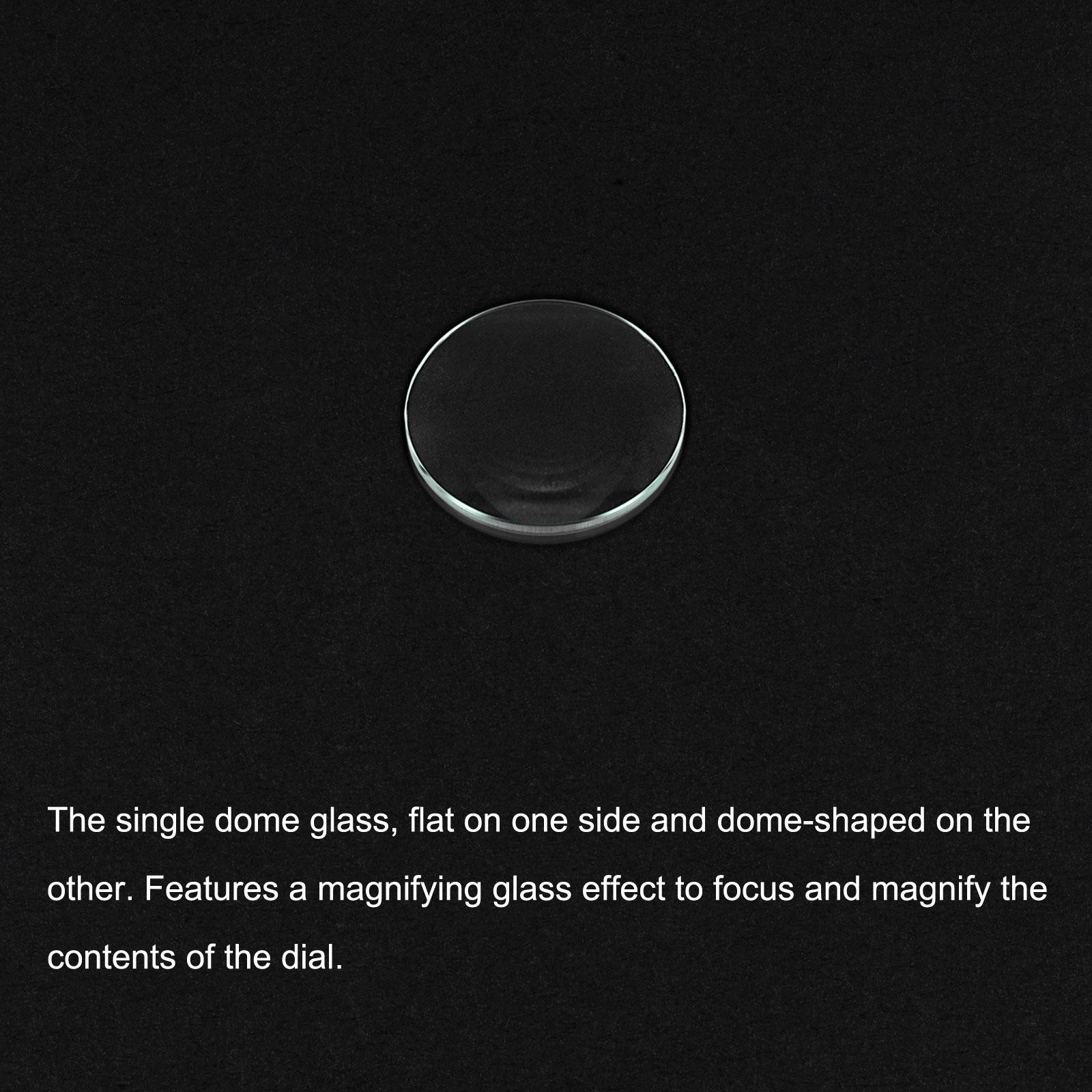 8Pcs 18.5mm Dia Watch Glass Crystal Lens Single Dome Round 1.5mm Edge Thickness