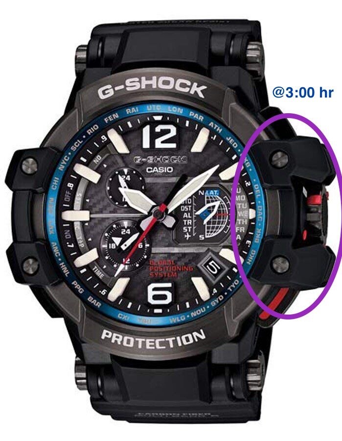 Genuine Casio G-Shock Gravitymaster GPW-1000 black resin bezel piece @ 3:00