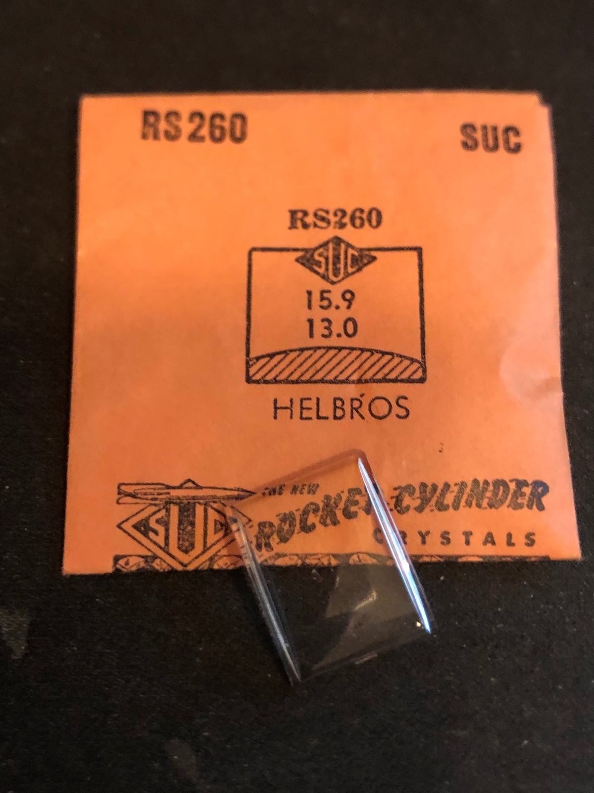 SUC Rocket Crystal RS 260 for HELBROS 15.9 x 13.0mm – New