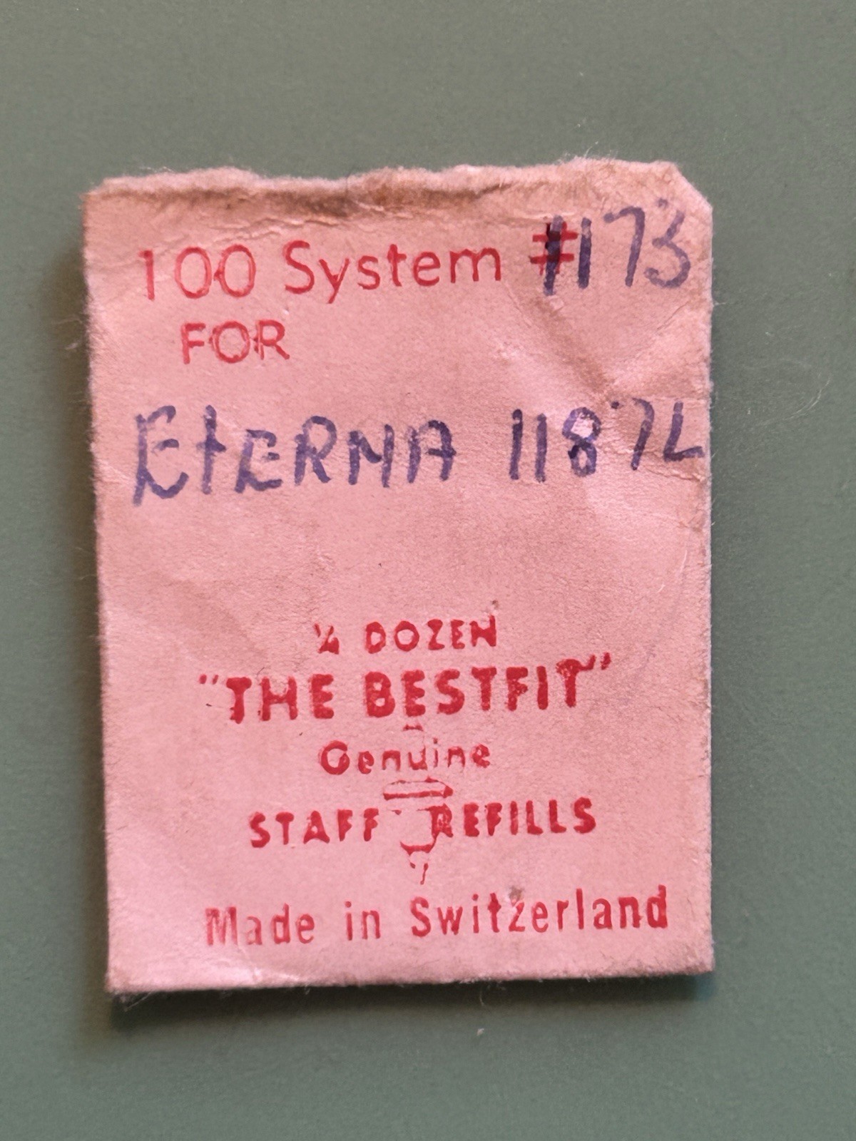 Eterna – Cal 1187L – Balance Staff – Part 173 – NOS – Bestfit Packaging