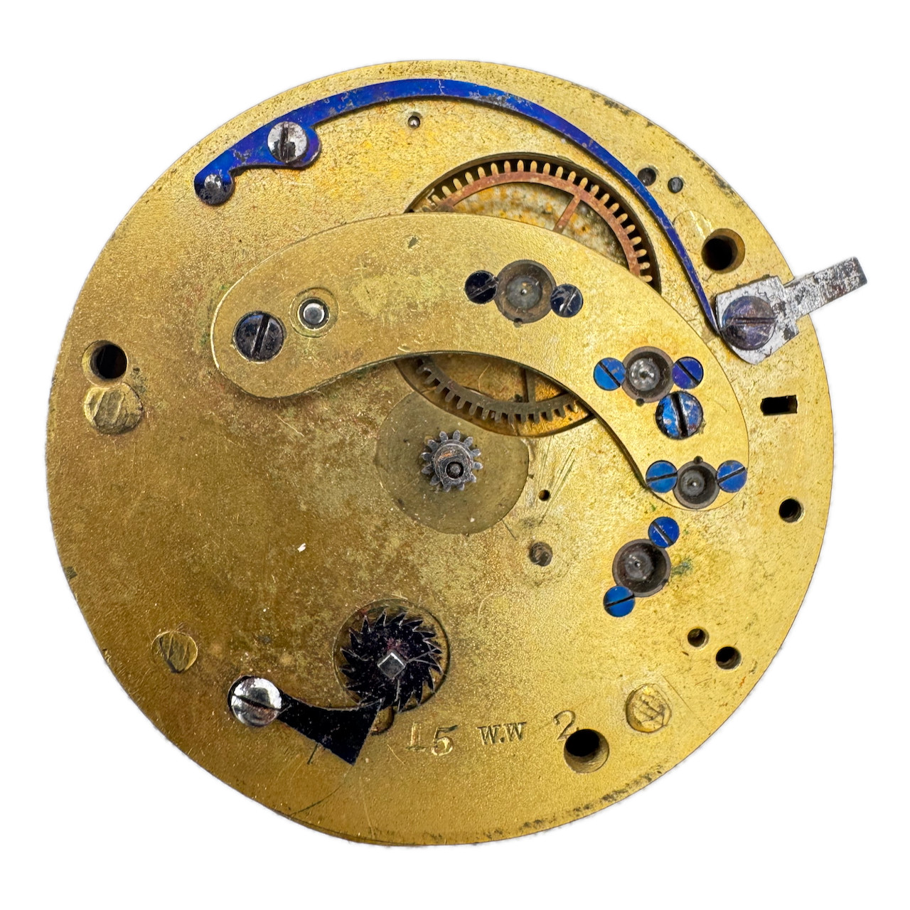 Antique 14s Josh Johnson Key Wind Pocket Watch Movement Liverpool Great Britain
