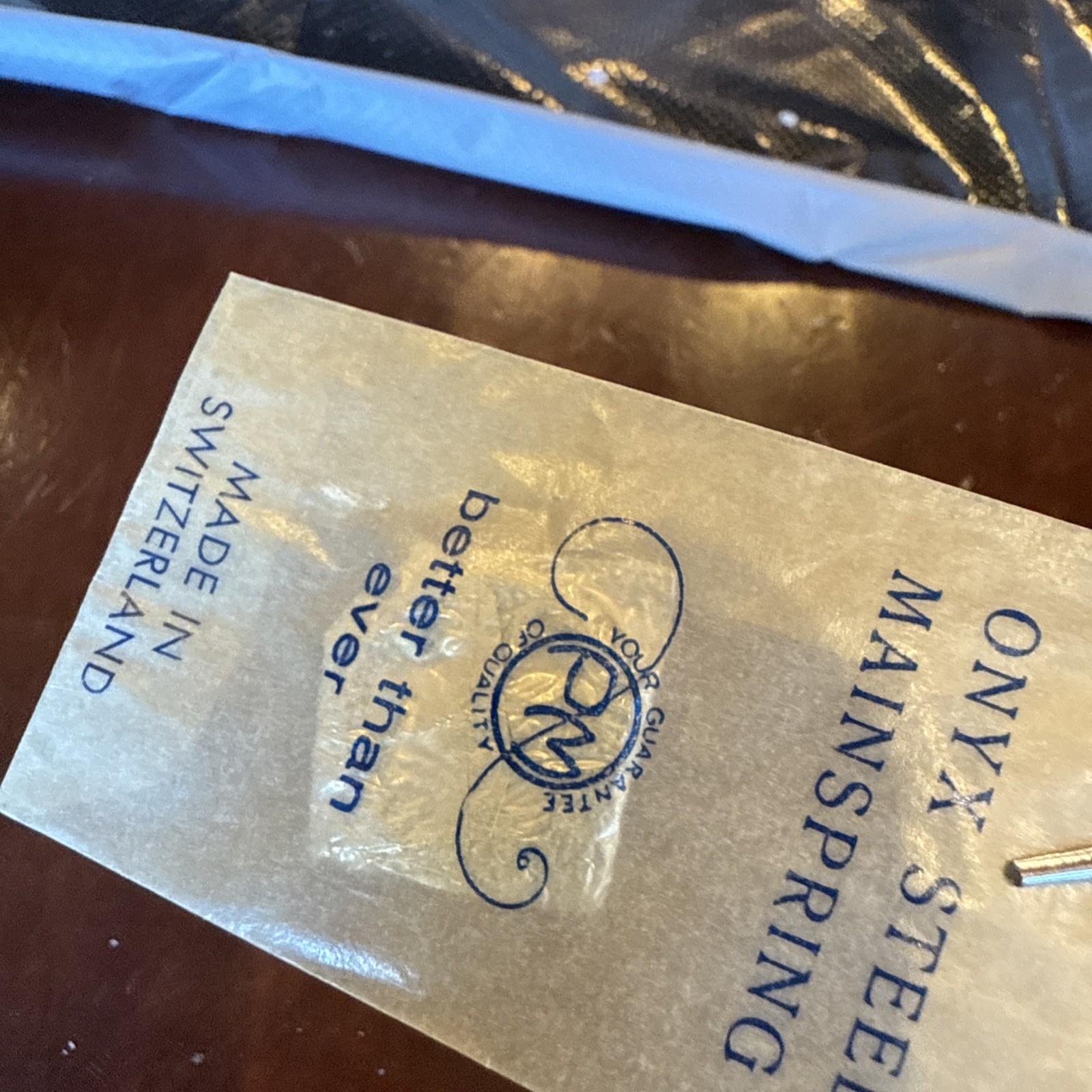 ONYX-STEEL #364 MAINSPRING SWISS WATCH PART NOS