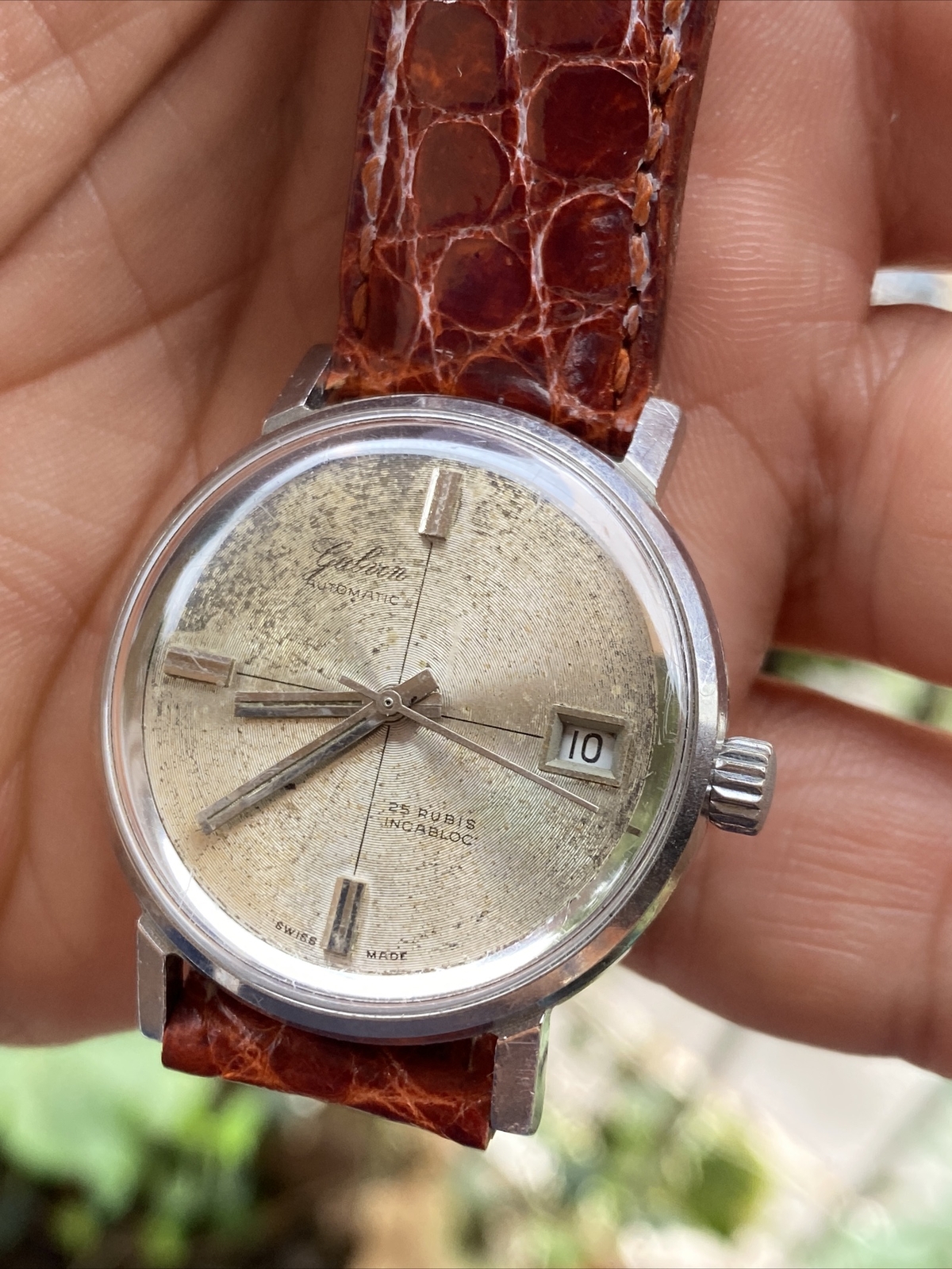 Galvin Automatic As Cal 1700 Vintage Watch Steel Swiss Made Automatic Watch