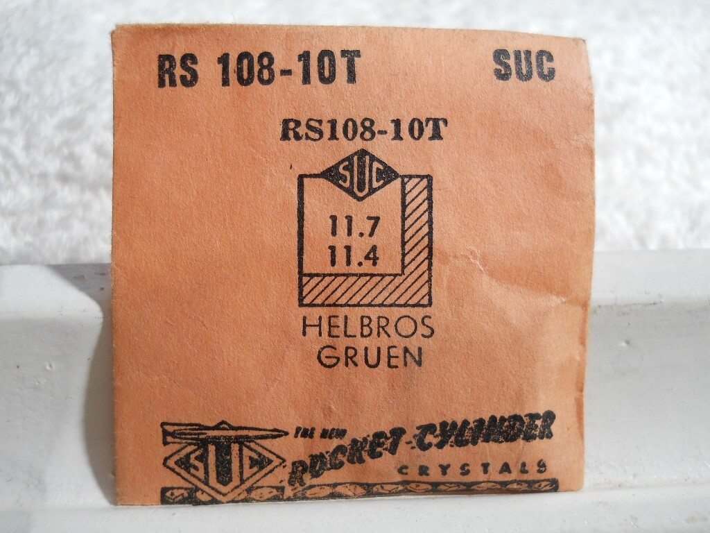 SUC RS108-10T Watch Crystal Fit Helbros Gruen 275/579 – 11.77 x 11.7 mm – Repair