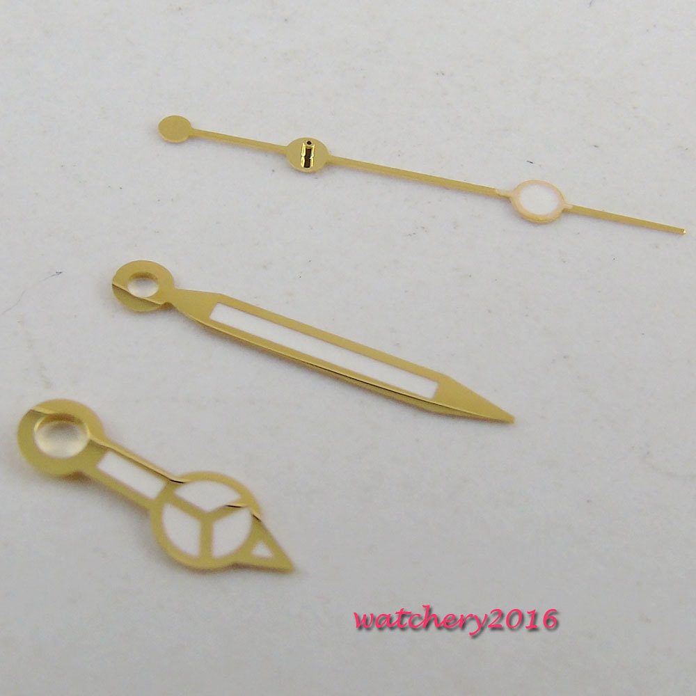Yellow Golden edge white Watch hands fit NH35 NH35A NH36 movement Watch Hands