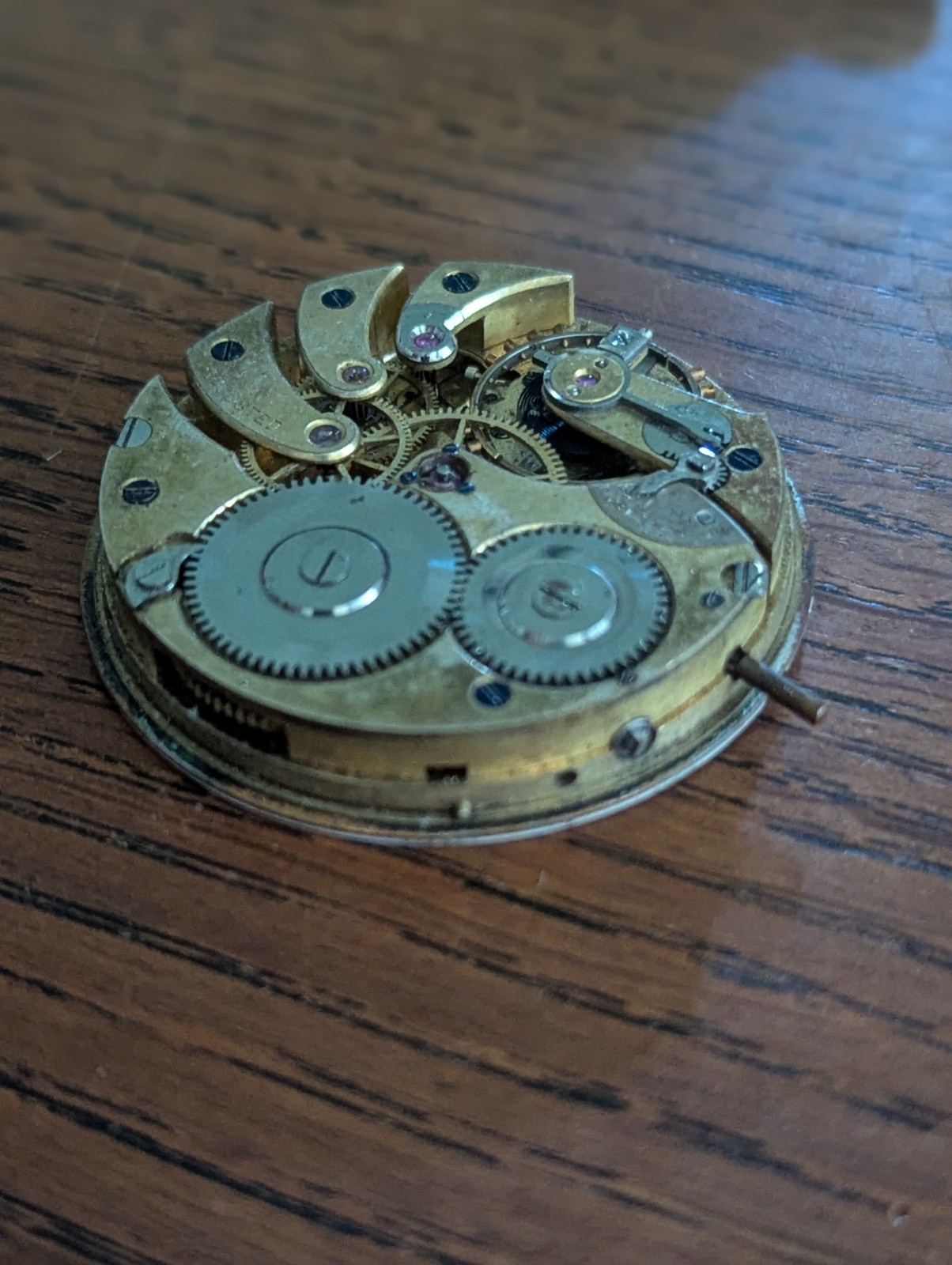 Good Swiss Pocket Watch Movement, Unsigned, Ticking, to Restore #S729