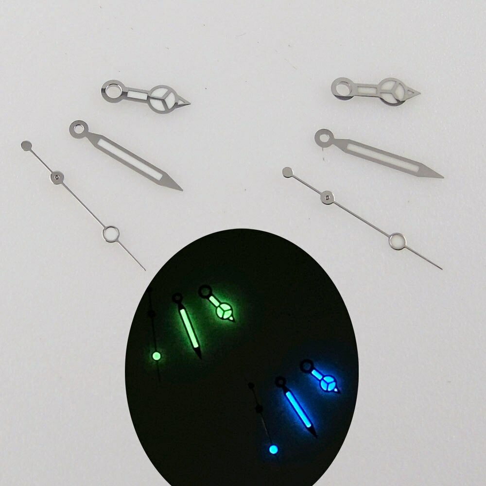 Classic Watch Hands for ETA2824 PT5000 Miyota82 DG2813 NH35 NH36 Blue Green Lume