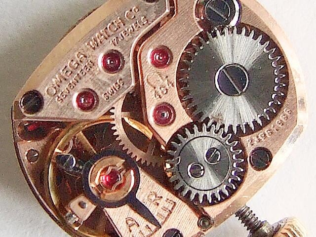 Omega 484 watch movement, crown, dial and hands in working condition