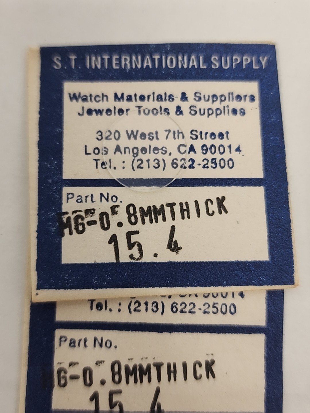 Genuine Vintage Watch Crystal Lot Of 20, 12.2 – 15.8 X .08