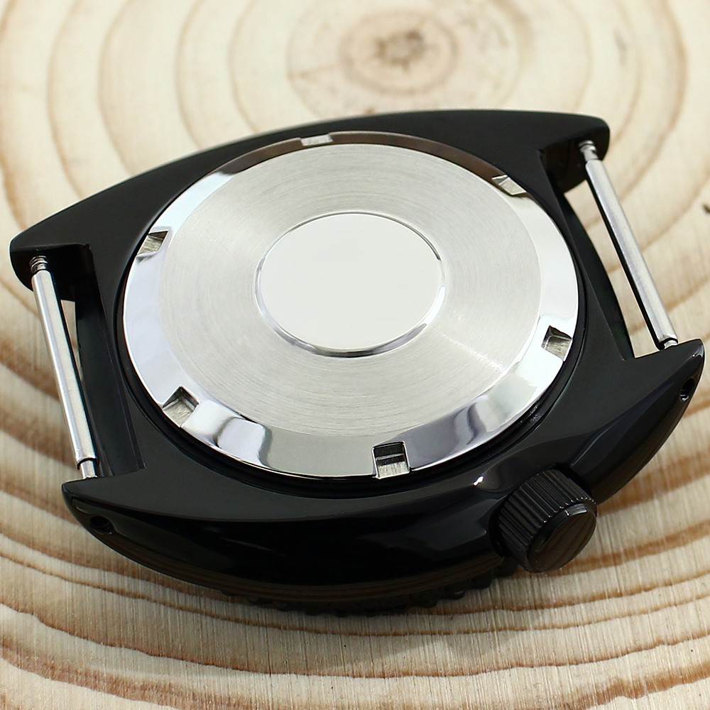 Sapphire 45mm Steel Black Watch Case Modify Seiko Turtle Mod For NH35 34 NH36 38