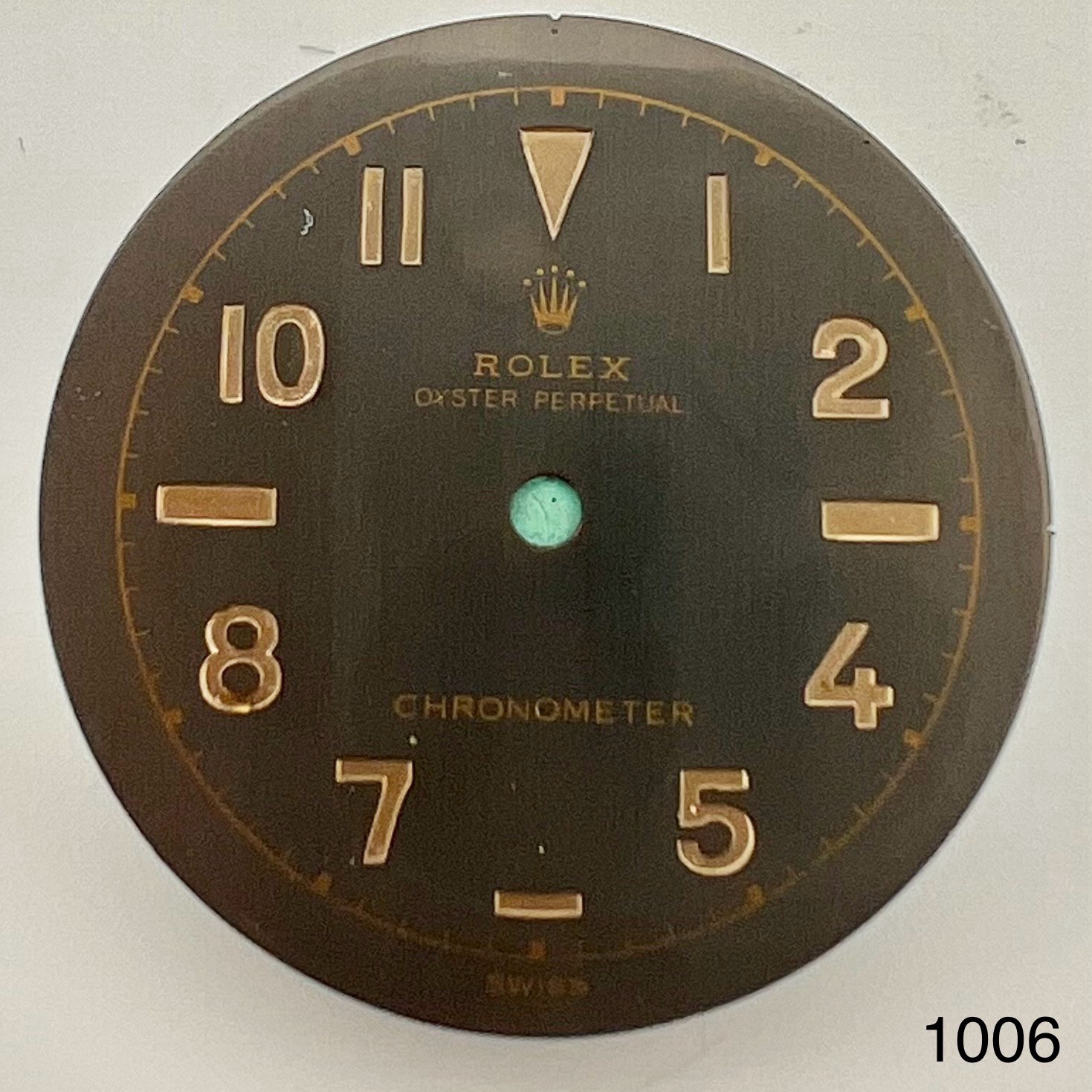 Vintage 25mm Rolex Oyster Perpetual Chronometer Bubbleback Gloss Gray Dial
