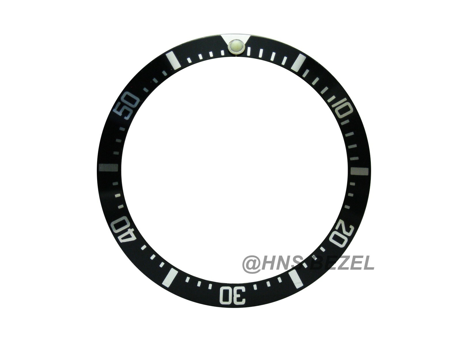 BLACK ALUMINUM BEZEL INSERT FOR ROLEX SEADWELLER DEEPSEA GLOW GREEN IN DARK