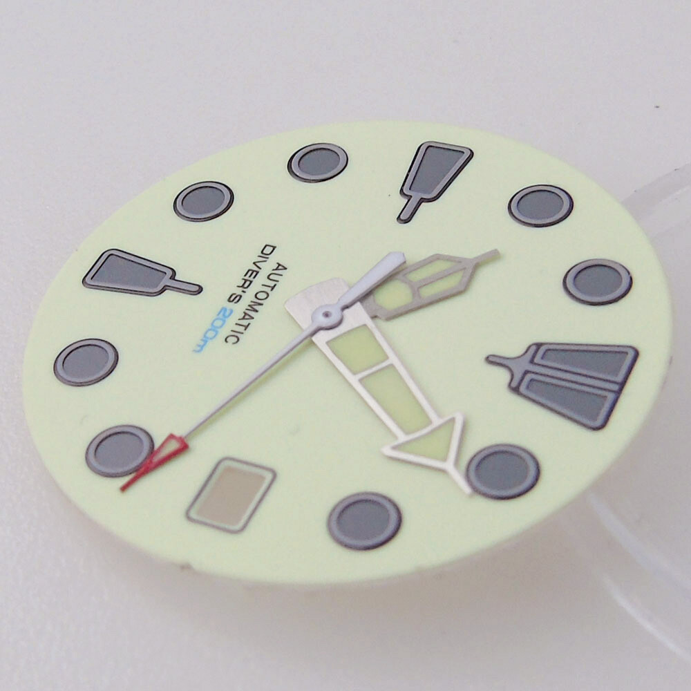 Full Green Luminous 29mm Watch Parts Fit Automatic NH35A NH36A Creamy Dial Hands