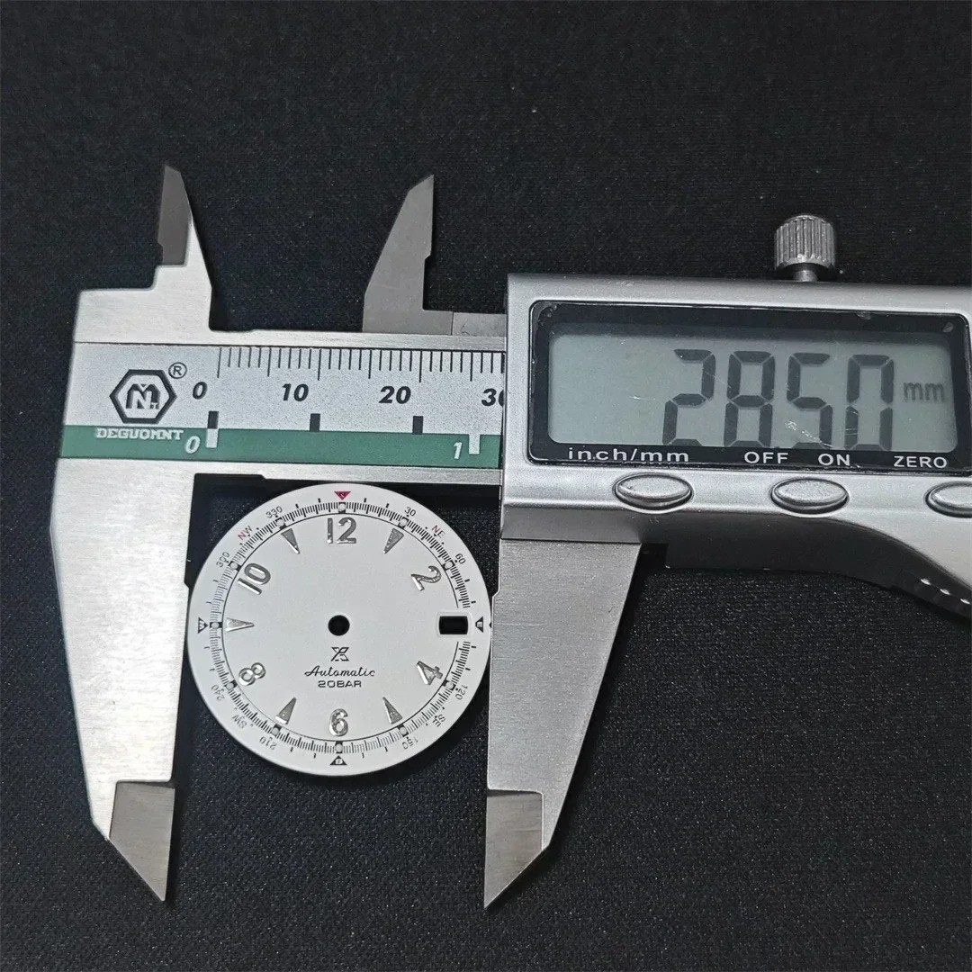 28.5mm Olive Green Watch Dial Green Luminous Face for NH35 4R35 Movement