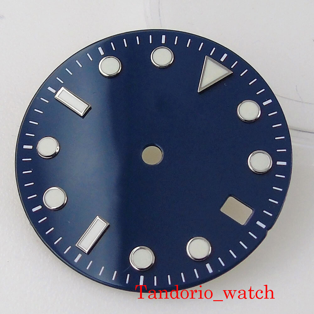 29mm Sterile Luminous Watch Dial Face Merc Hands For NH35 NH36 Movement