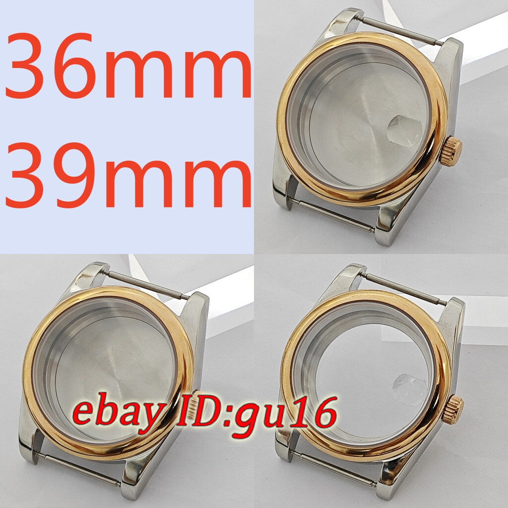 36mm 39mm watch case rose gold/silver fit NH35 Miyota 8215 ETA 2824/2836 DG2813