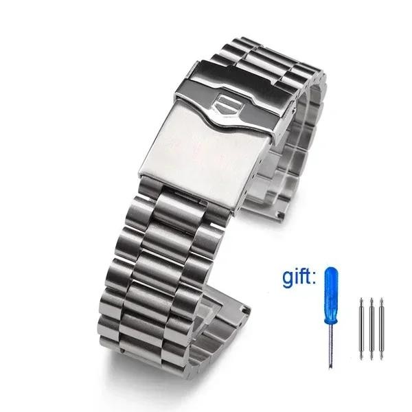 20mm 22mm Stainless Steel Watchband for Tag Heuer F1 Watch Strap Flat End