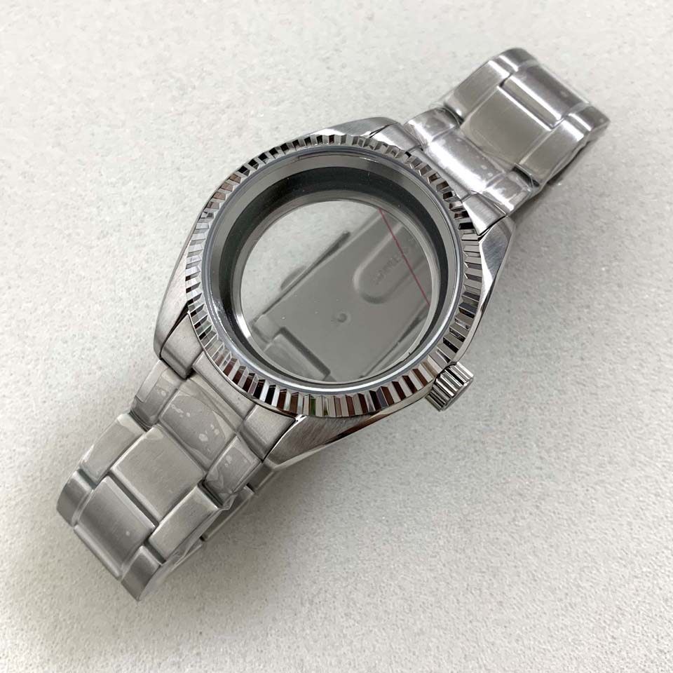 38mm Stainless Watch Case+Strap Sapphire Glass for NH35 Movement 31mm Dial