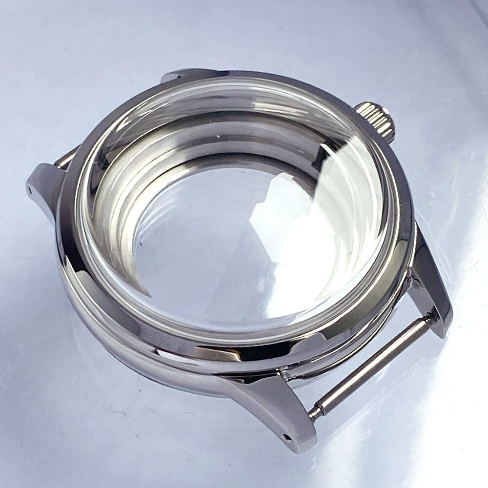 20ATM Double Bow Sapphire Glass 40mm Watch Case Fit NH35A NH36A ETA2824 PT5000