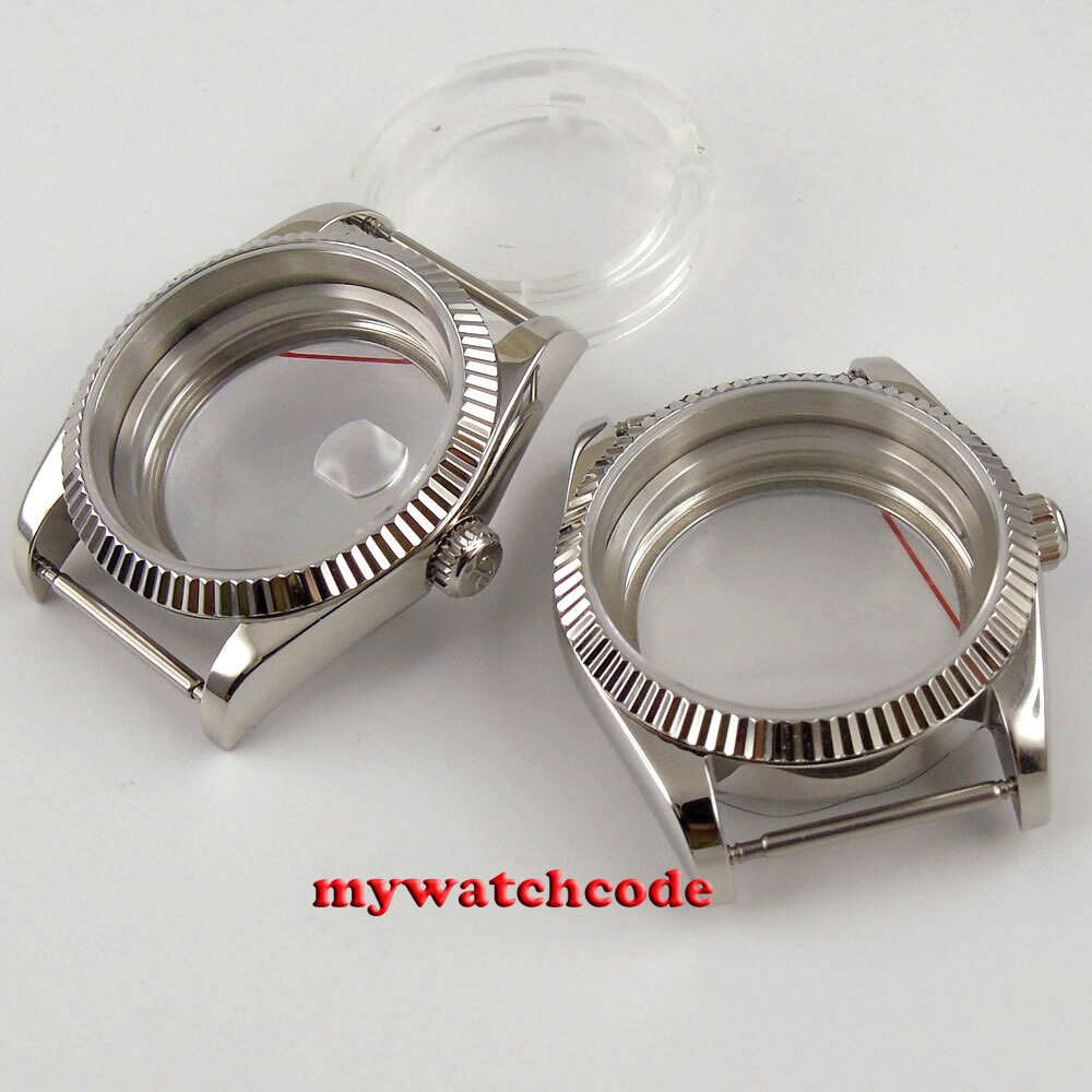 PARNIS 36mm sapphire glass steel Watch Case fit ETA 2824 2836 8215 8205 MOVEMENT