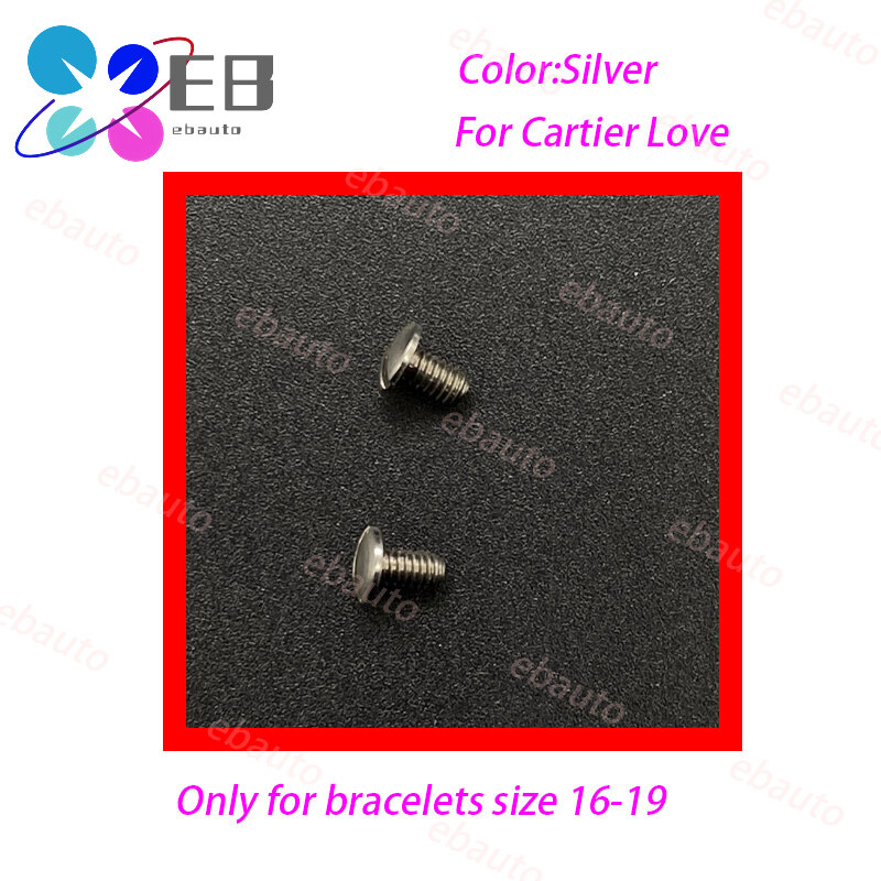 2 Pcs Silver Bracelet Screws For Cartier Love Fit Bracelets Size 16-19 Repair