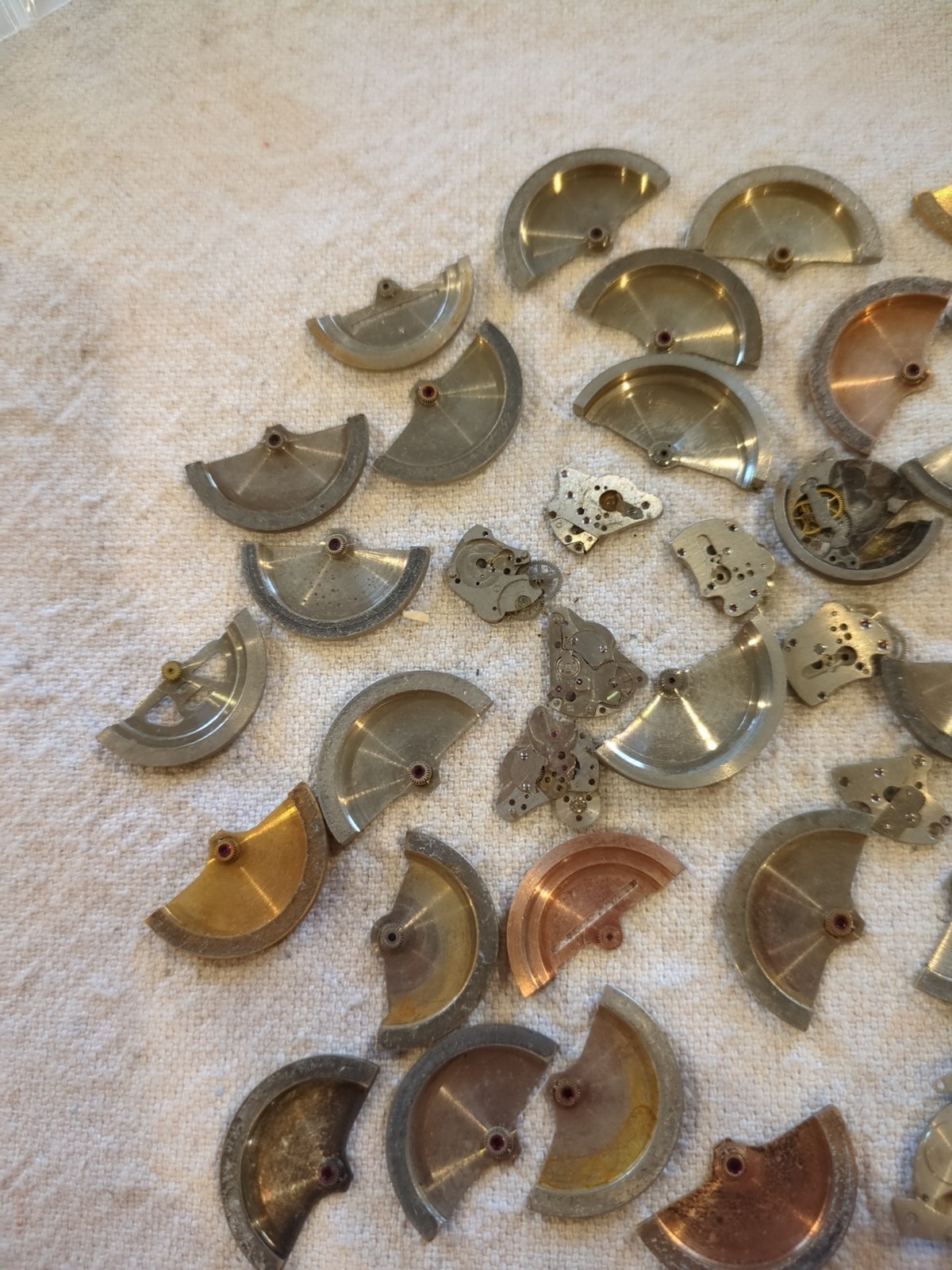 Large Lot Of Vintage Automatic Bidynator Watch Rotor Parts. Over 4 Ounces!!
