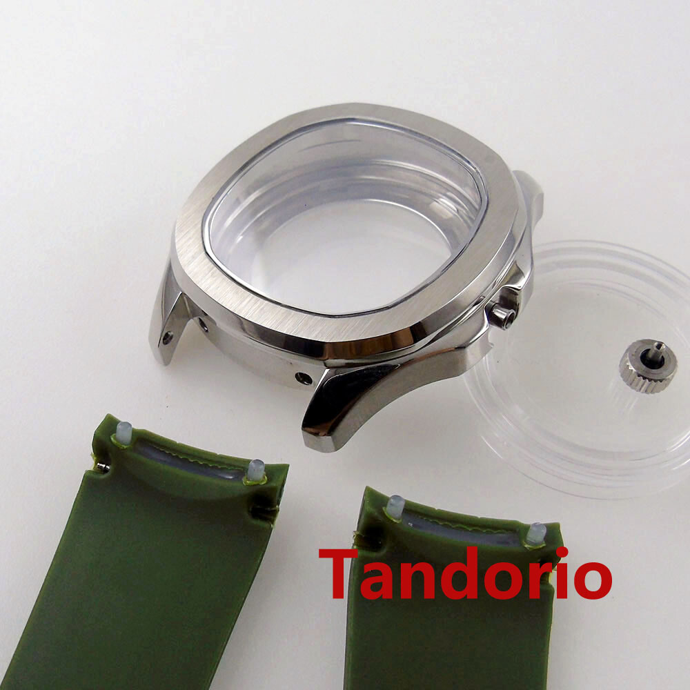 40mm Square Watch Case fit NH34 NH35A NH36 30MM Dial Glass Back Luminous