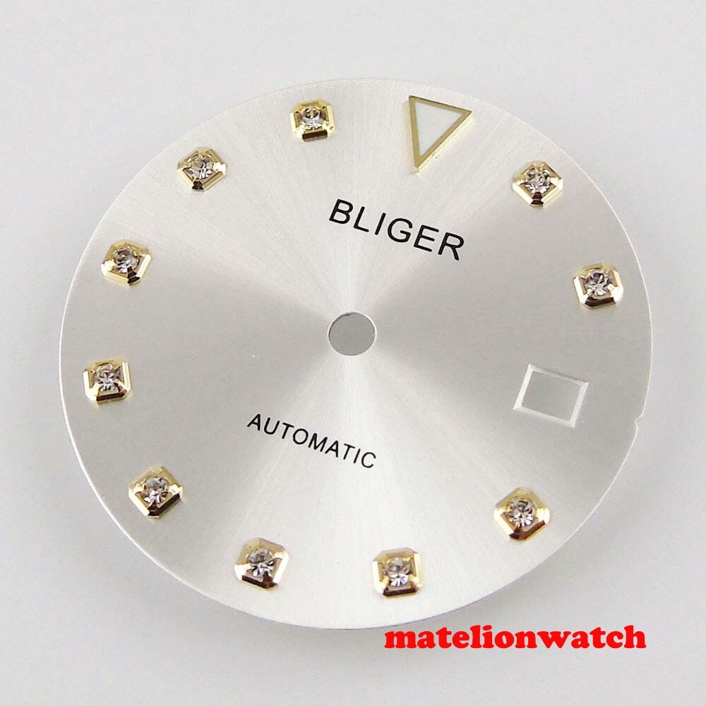 29.3mm Sterile Watch Dial For Mingzhu2813 Miyota 8215 821A Movement Date Window