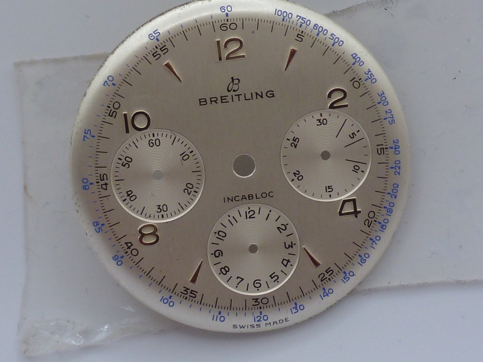 Vintage Breitling Premier Chronograph 787 dial 32,5mm Original gold index