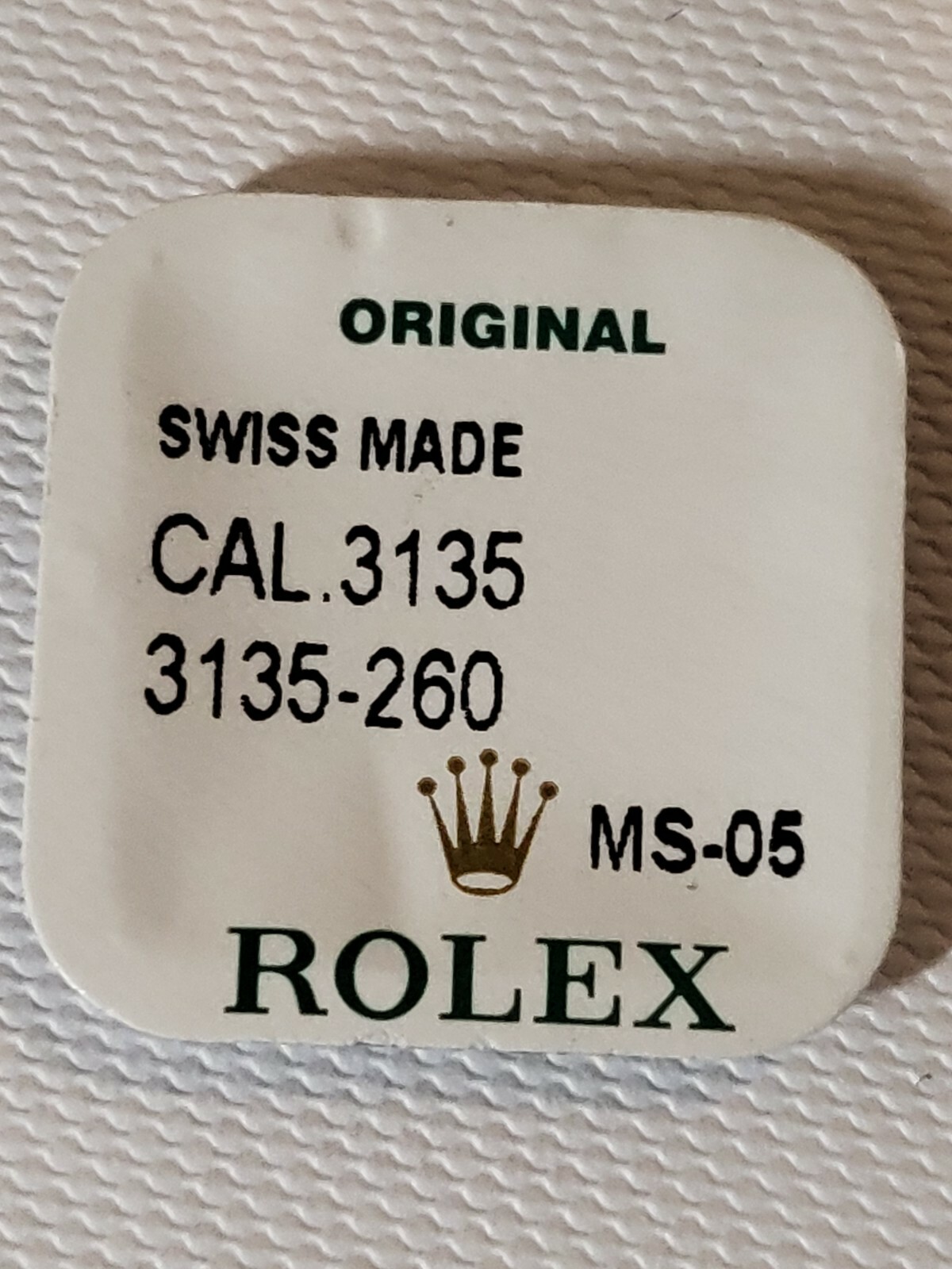 Rolex Calibre 3135-260, Minute Wheel – New Old Stock