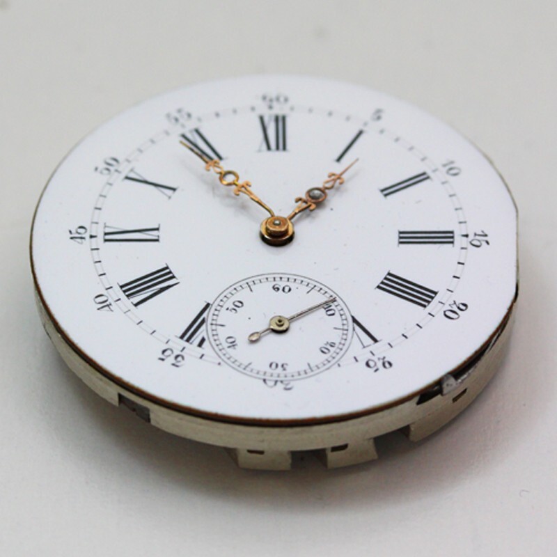 Swiss Rooster Trade Mark Pocket Watch Movement & Enamel Dial ca. 1890’s