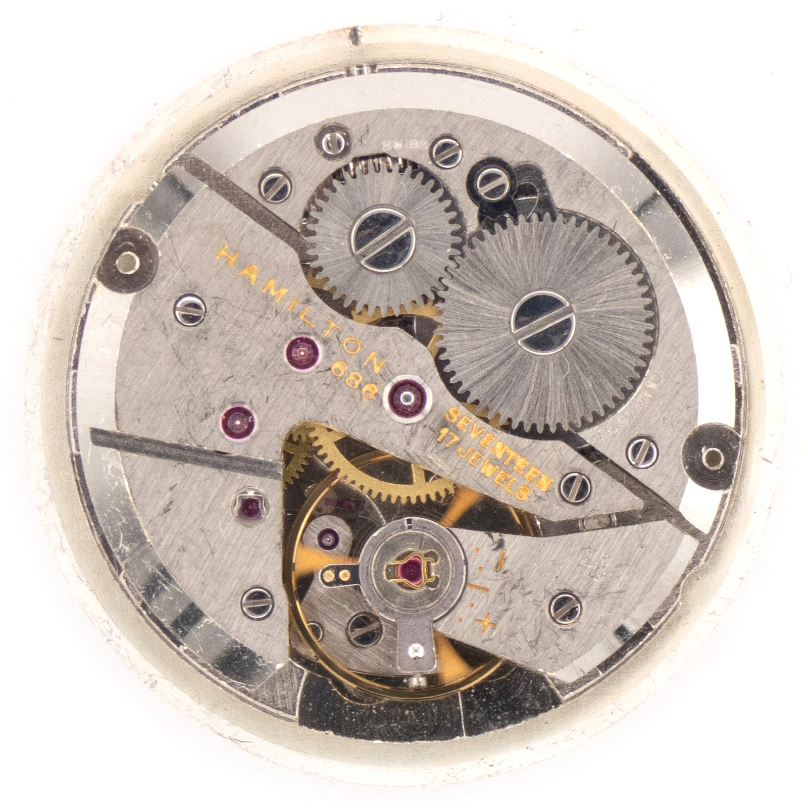 Vintage Hamilton Caliber 686 17-Jewel Wristwatch Movement
