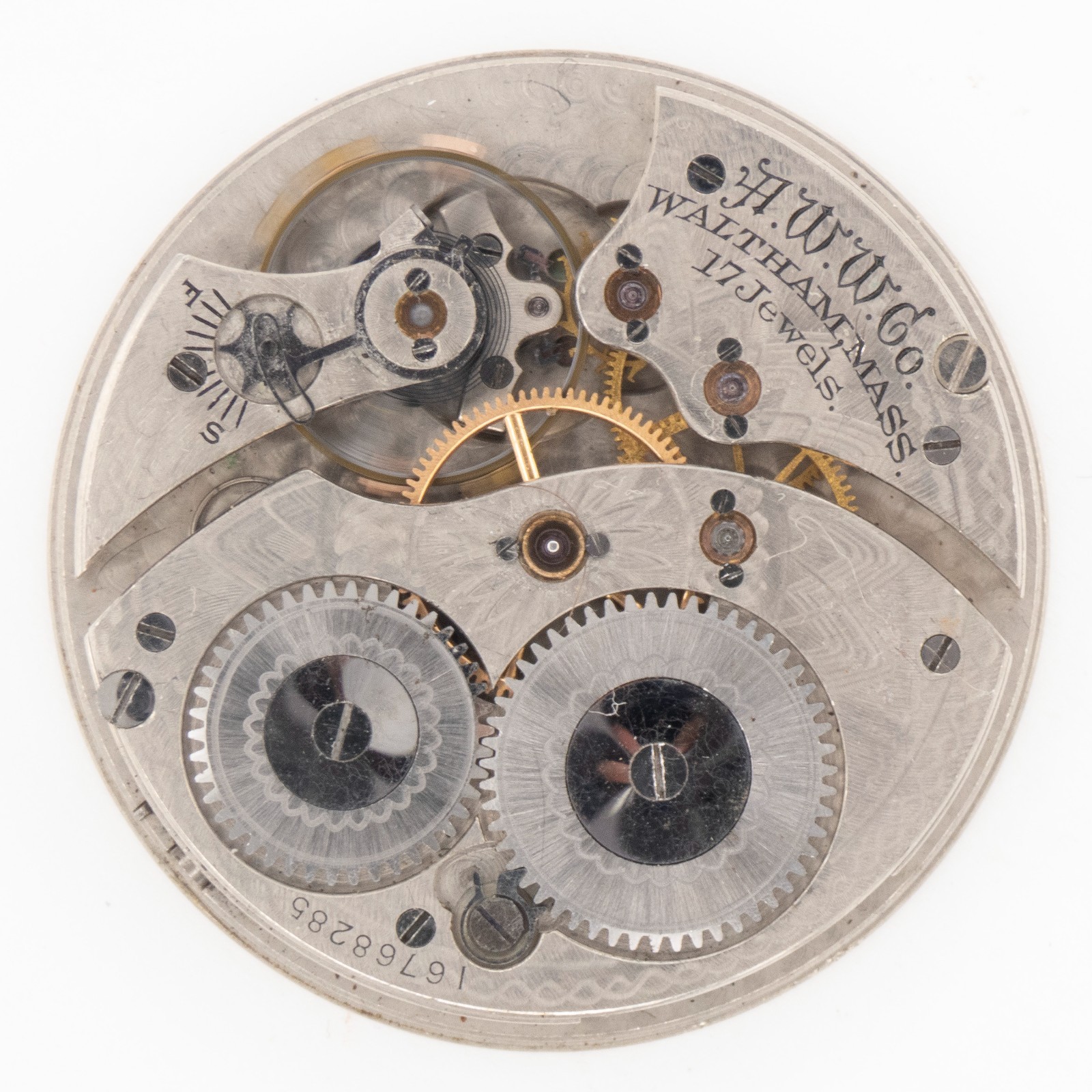 Waltham Grade No. 225 12-Size 17-Jewel Antique Pocket Watch Movement, Runs
