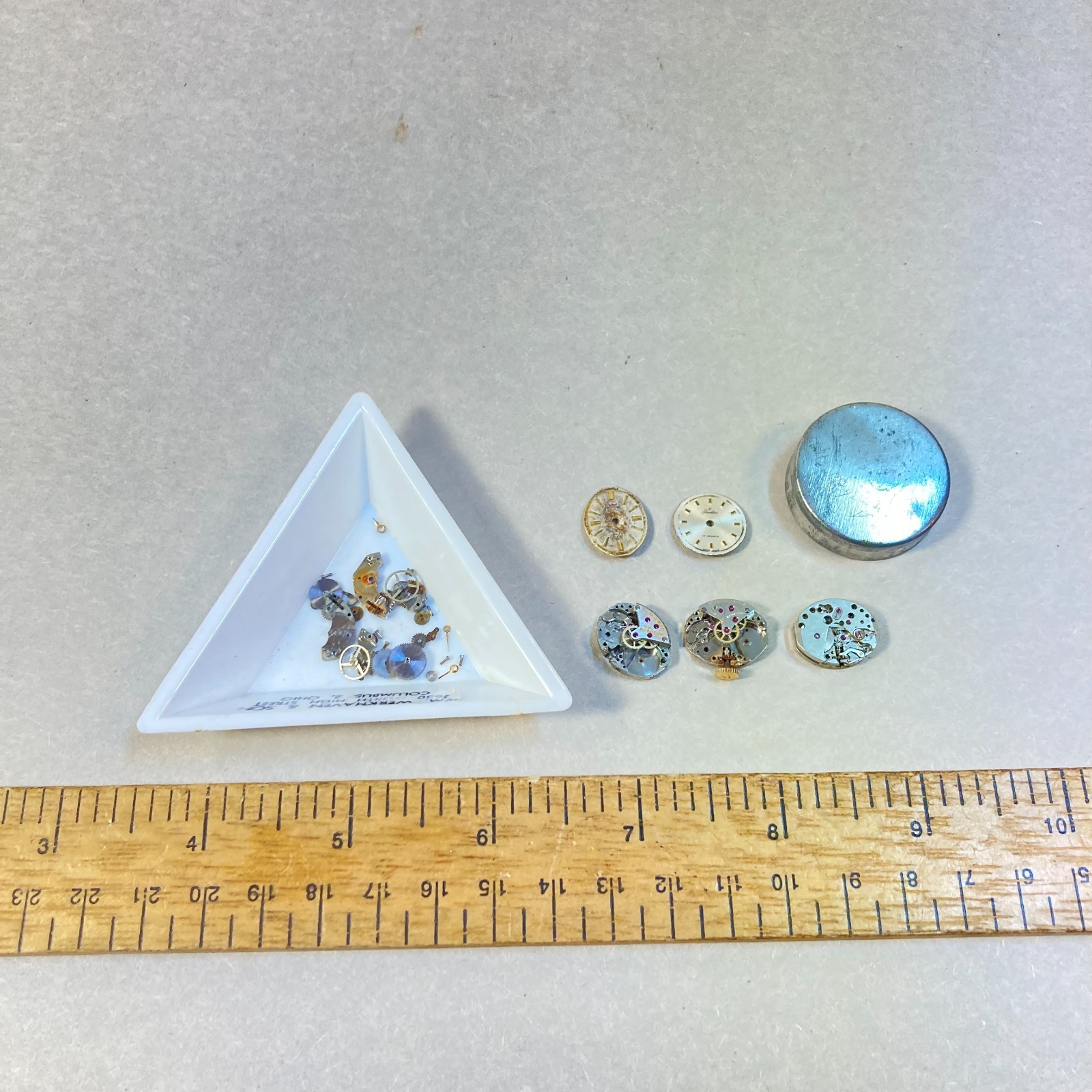 Vintage Watch Movement Hands & Parts 25 & 17 Jewel Non-Working Parts or Repair