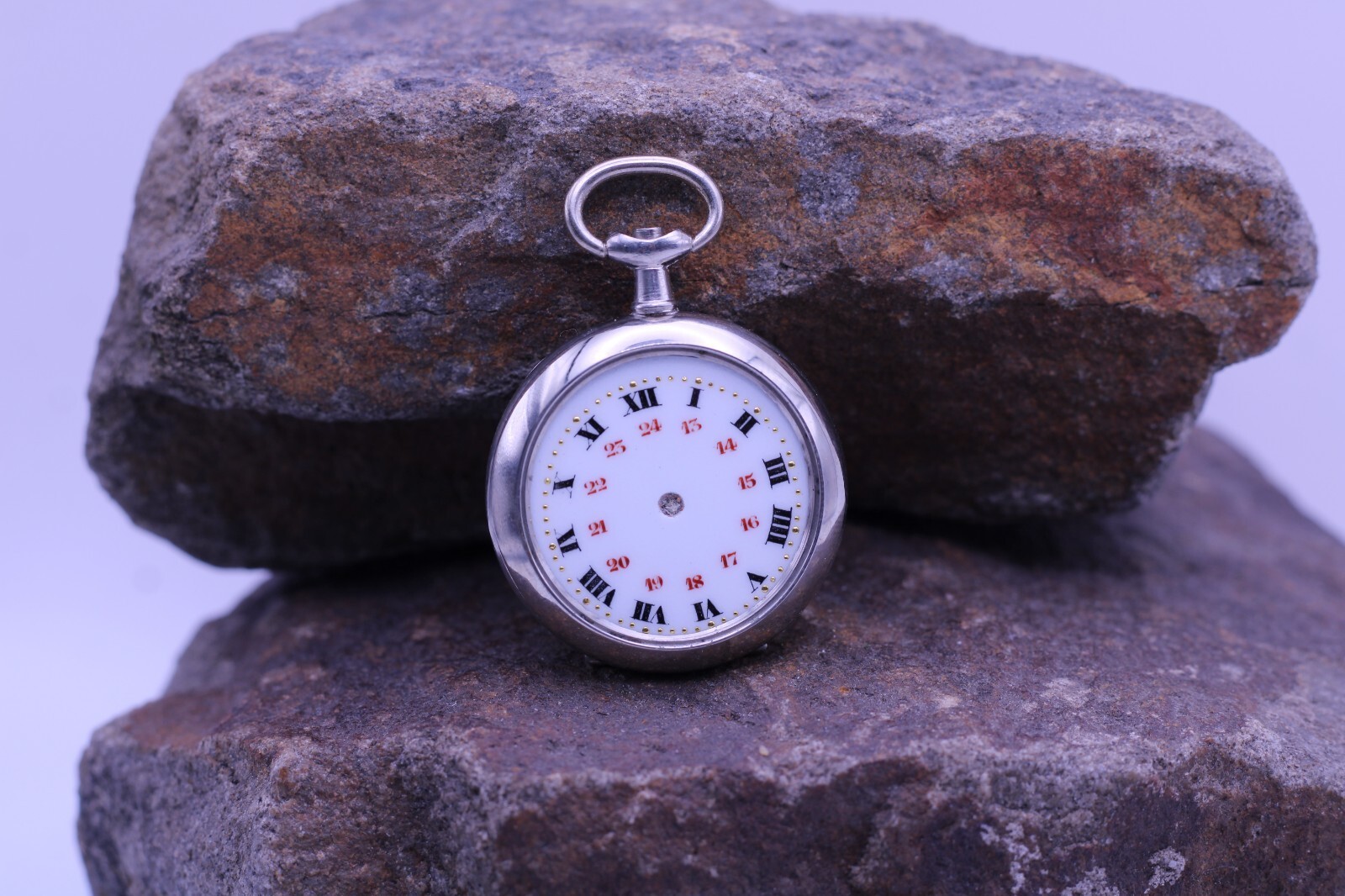 ARGENTAN LADIES SWISS POCKET WATCH CASE & DIAL 30mm DIAMETER NOS (EQ)