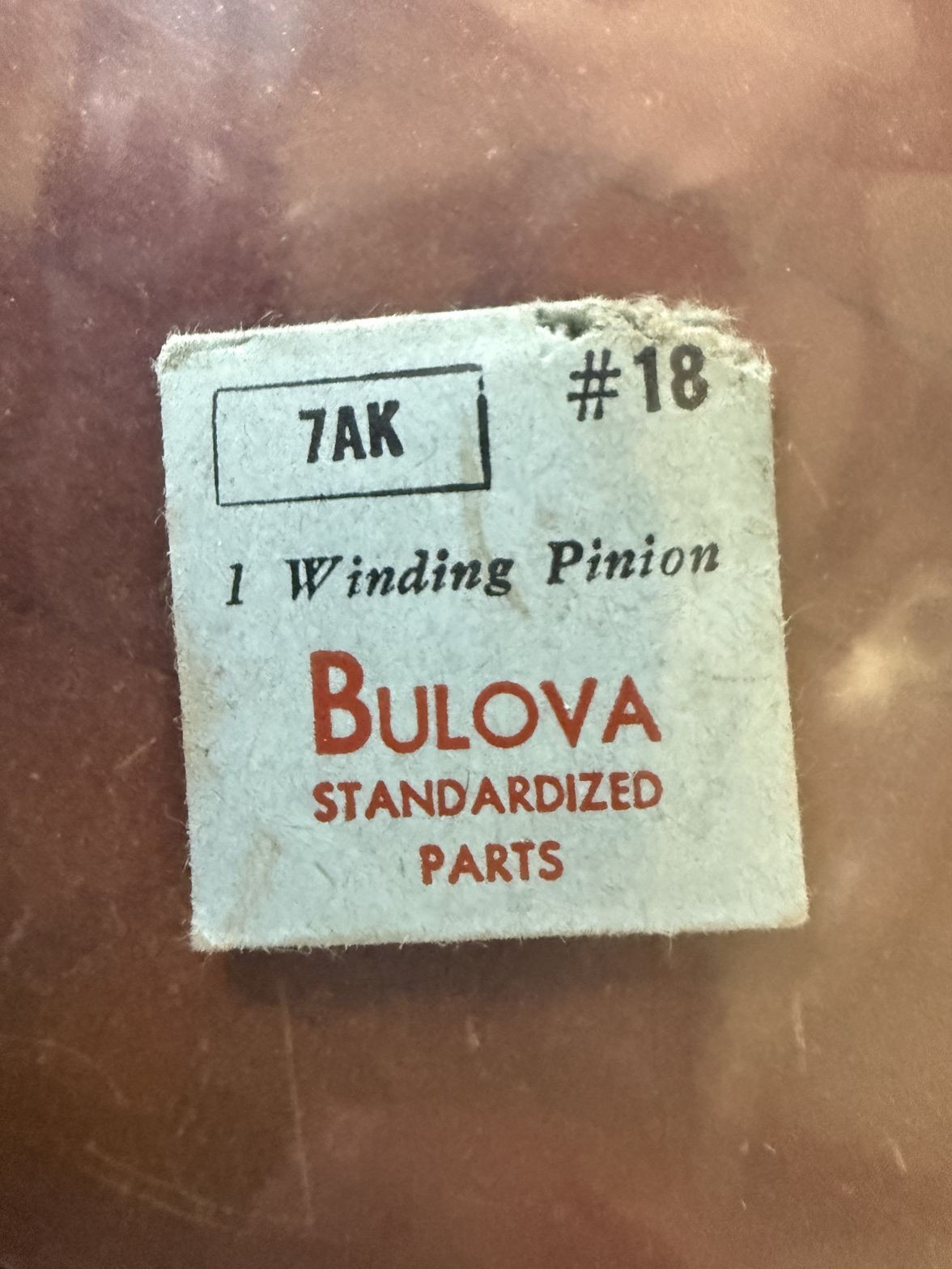 Bulova 7AK Winding Pinion #18 NOS Genuine Vintage Watch Part New Old Stock