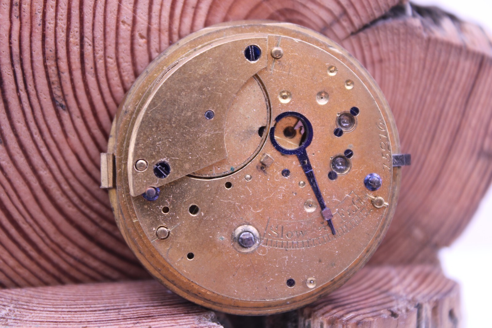 ENGLISH FUSEE VERGE POCKET WATCH MOVEMENT 41.3mm #15216 FOR REPAIR (KO)