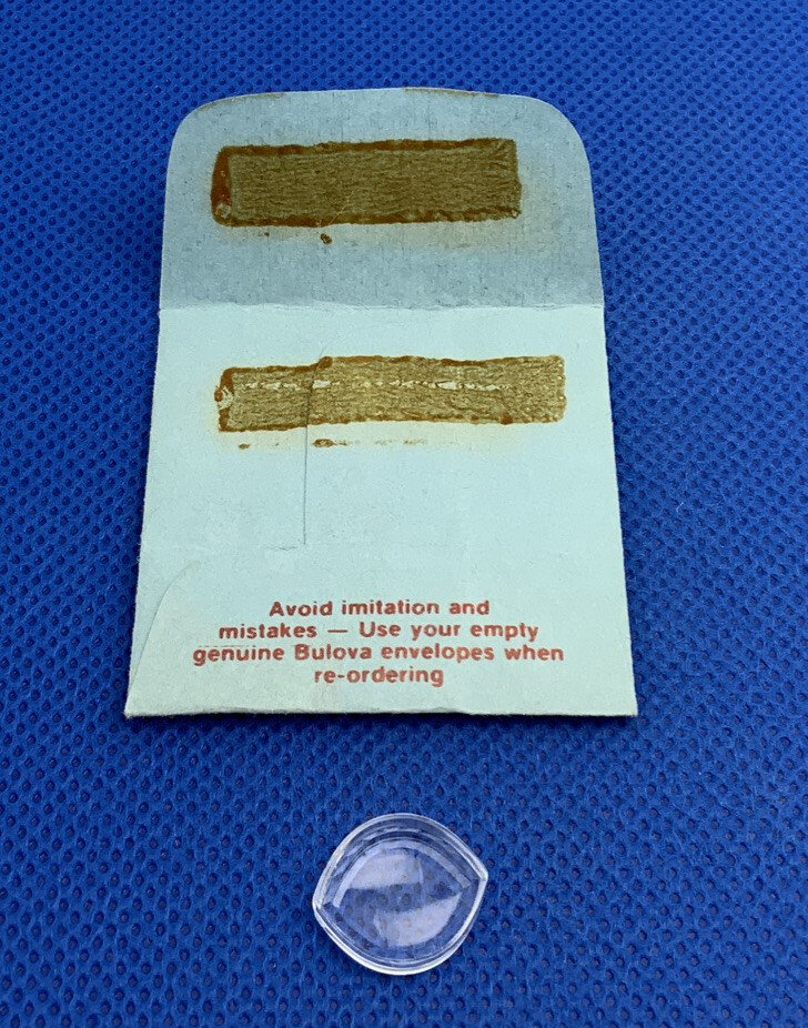 Genuine Bulova Accutron Caravelle Part # 1285FA Water Resistant Crystal NOS