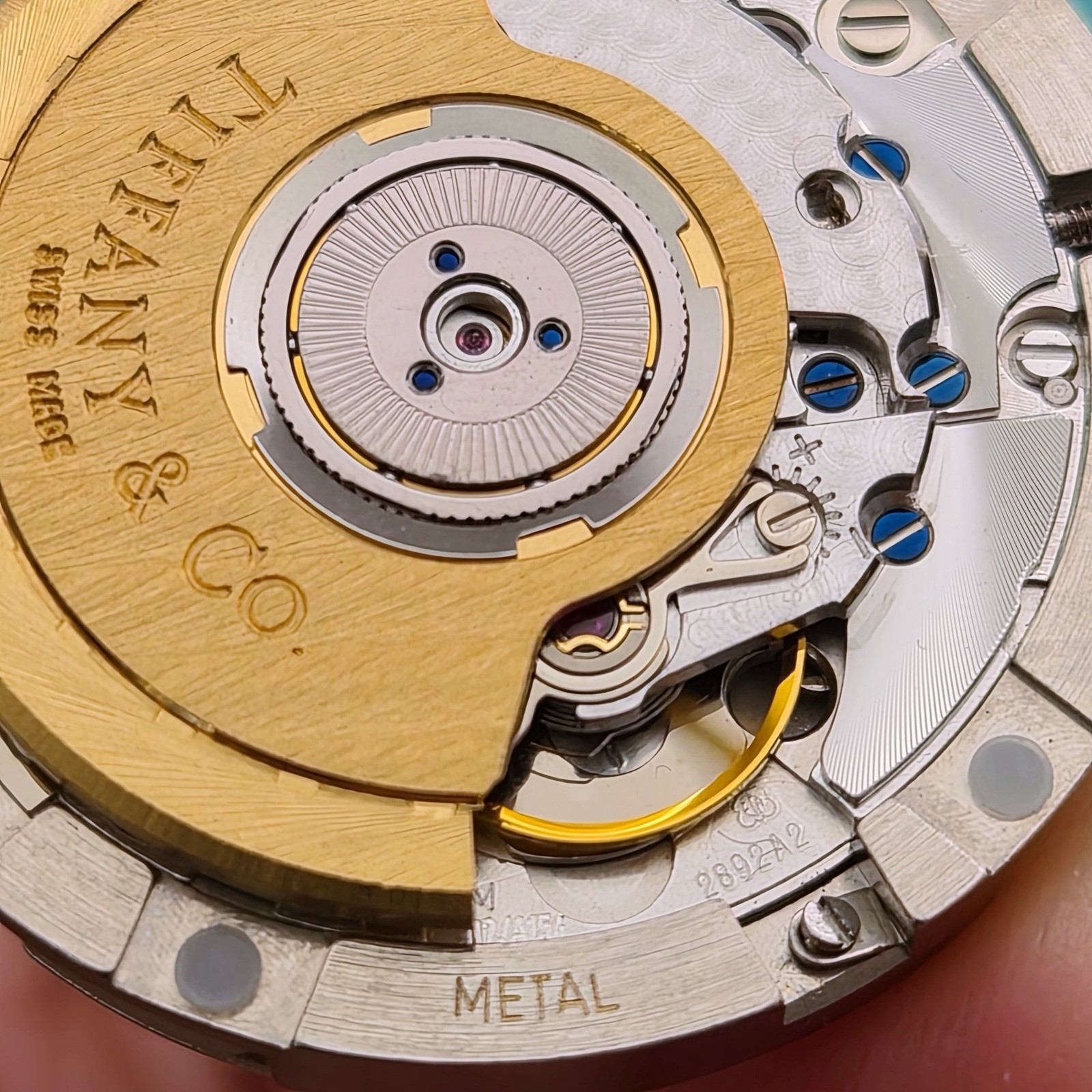 RARE Tiffany & Co. Mark Coupe Automatic Day Date Moonphase 18k SS Dial Movement