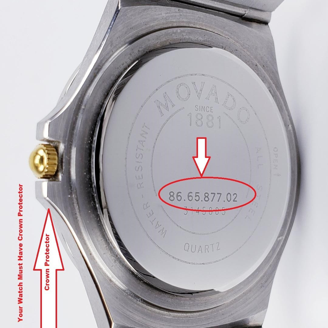18mm Movado Museum SE Mens Two Tone Watch 86.65.877.02 Sizing Link