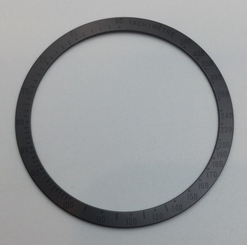 40.7MM BLACK/BLACK BEZEL INSERT FOR OMEGA TACHYMETRE SPEEDMASTER