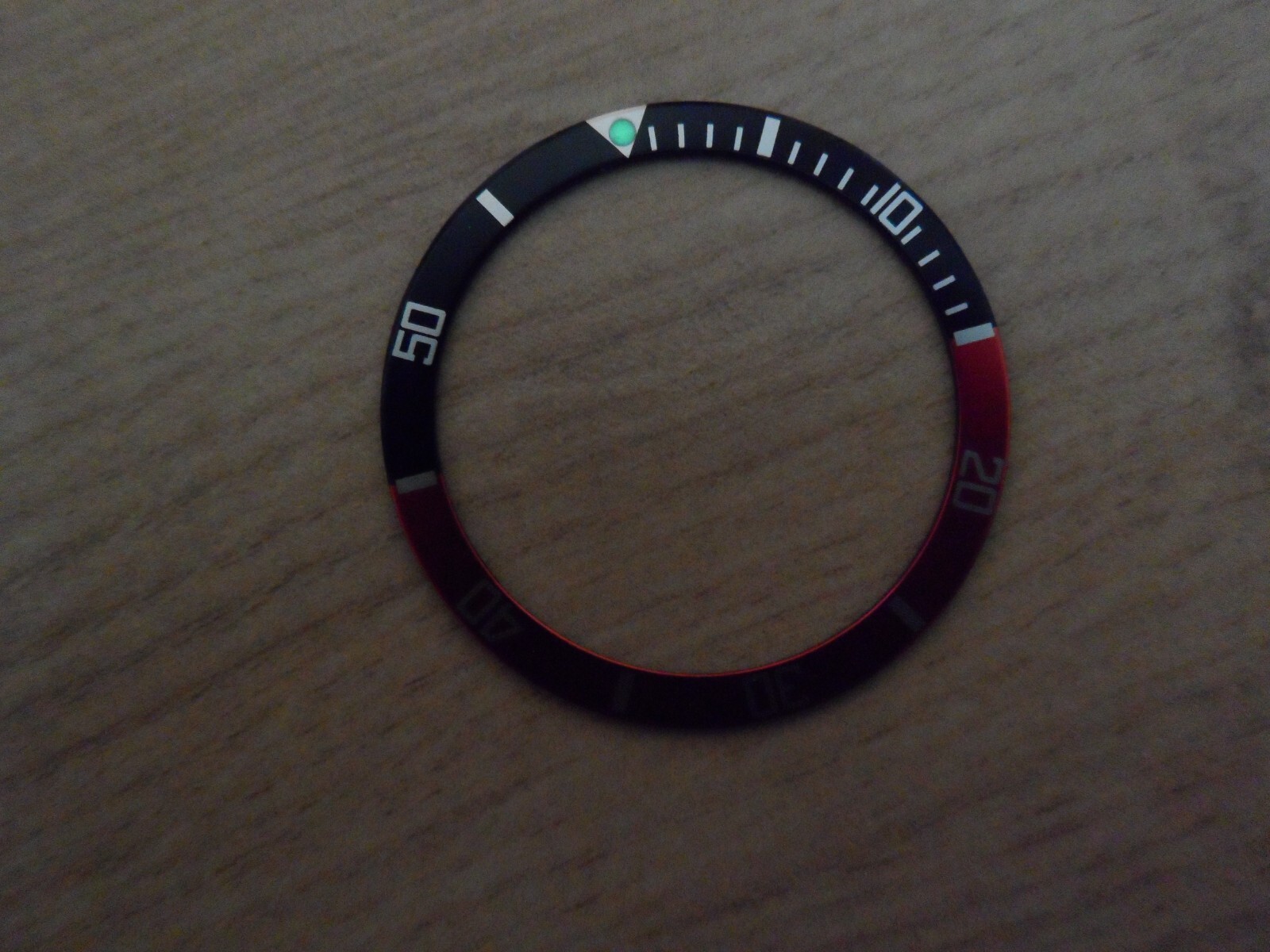 Flat Aluminum Bezel Insert for Seiko SKX SRPD Bezel Black Red and Adhesive Ring